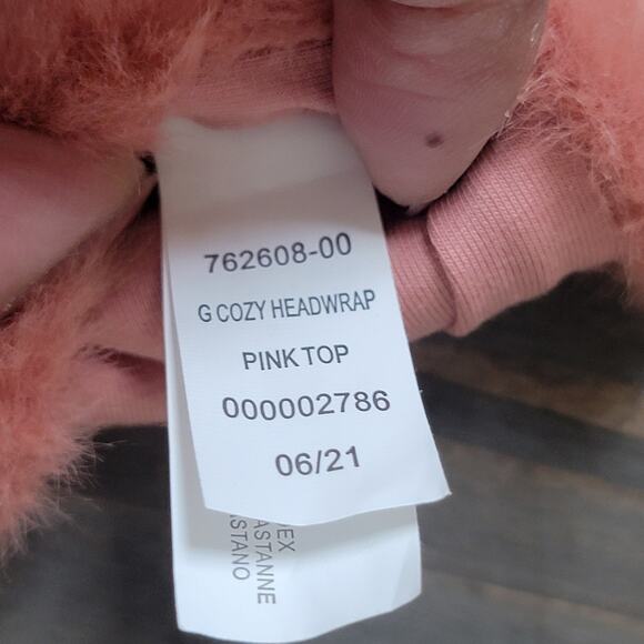Old Navy Faux Fur Bow Stretch Headwrap Cozy Headband Coral Girls OS EUC - Picture 4 of 5